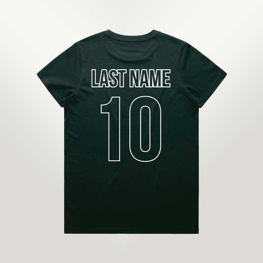 (Squad Pricing) Australian Dodgeroos - Player Name and Number - Logo Tees (Women's)